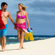 Couple on the Beach Private Island Resort