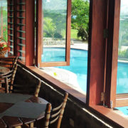 Dining in Fiji by the Pool