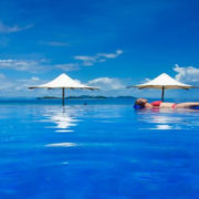 Relaxing in the Pool in Fiji