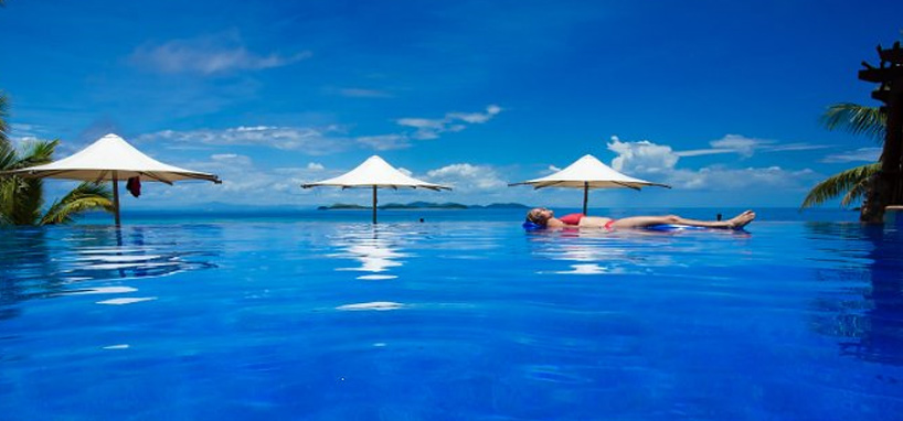 Relaxing in the Pool in Fiji