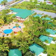 Amoa resort Aerial with Beach