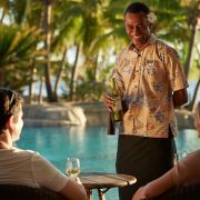 Drinks by the resort pool