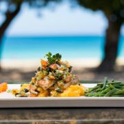 Tropical dish in Fiji resort