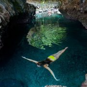 Exploring caves in Fiji