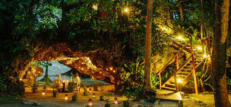 Namale Resort candlelit cave