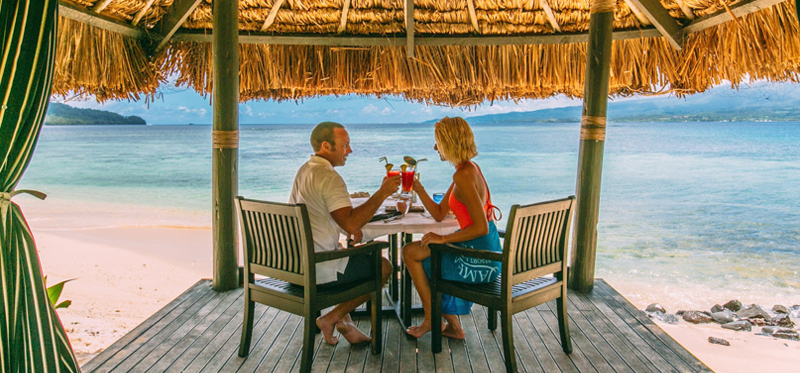 Qamea couple at the beach