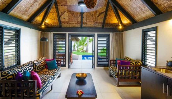 Beachfront Bure interior
