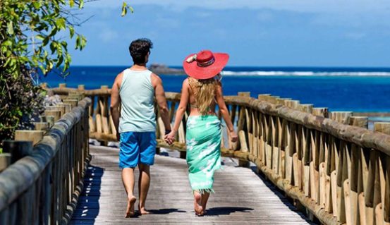Couple taking a walk
