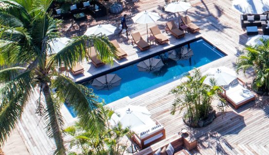 Paradise Cove pool aerial