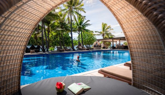 Paradise Cove shaded pool cabana